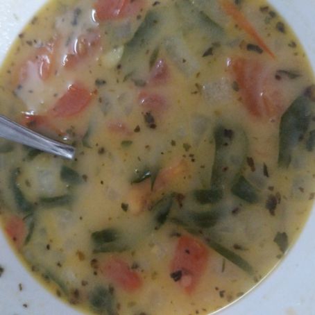 Creamy fuck it spinach soup