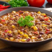 Slow Cooker Fiesta Chili Supper - Skinny Ms.