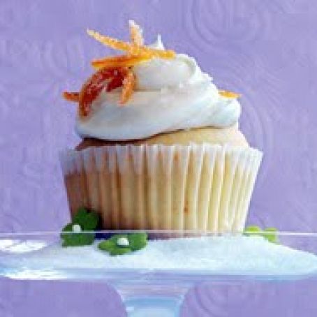 Orange Cupcakes w/Vanilla Cream Icing