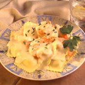 Shrimp Scampi Ravioli with Lemon Pepper Cream