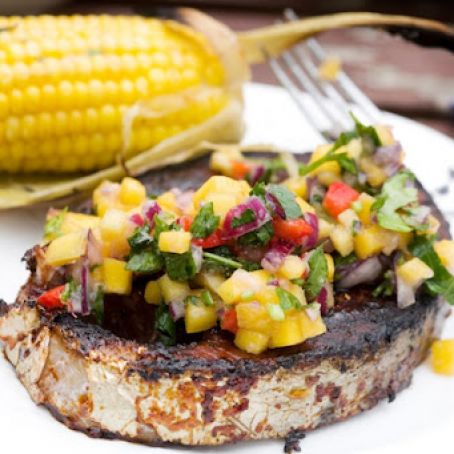 Grilled Tuna Steaks with Mango Salsa