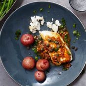 Halibut with Lemon-Caper Sauce