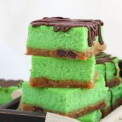 Grasshopper Cheesecake Bars