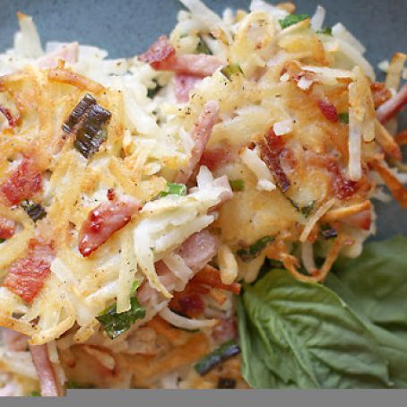 Ham Hash Brown Cakes