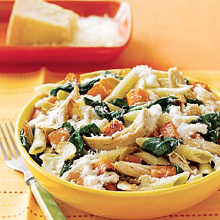 Penne with Squash and Chicken Recipe Print Page | MyRecipes.com