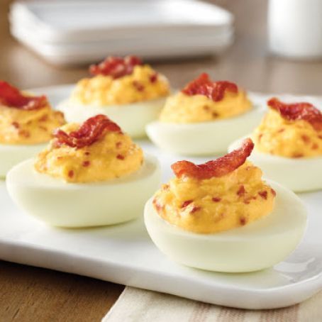Bacon and Cheese Deviled Eggs