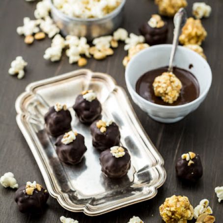 candy - Chocolate Peanut Butter Popcorn Truffles