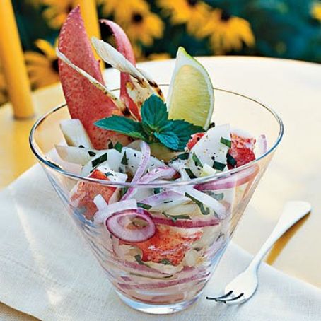 Lobster Seviche with Grilled Fennel