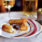 Cabrales Phyllo Rolls with Sherry Dipping Sauce