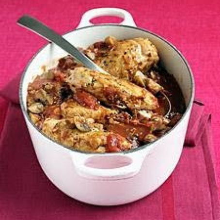 Chicken with Tomatoes and Mushrooms