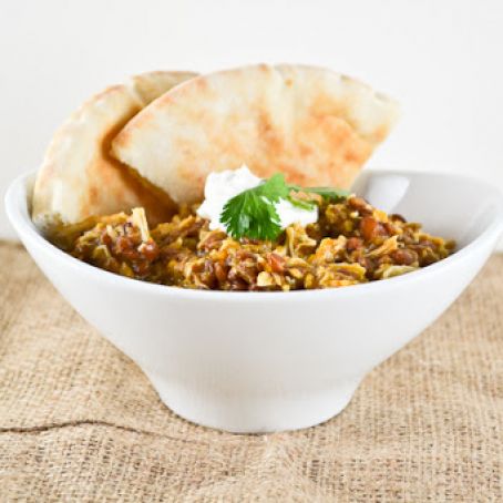 Curried Lentils, Sweet Potatoes, and Chicken