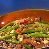 Green Beans with Roasted Corn and Green Onions