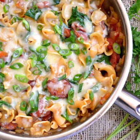 Creamy Spinach & Sausage Pasta