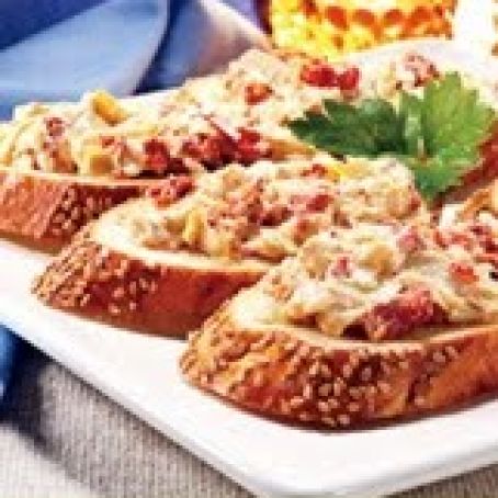 Creamy Artichoke Bruschetta