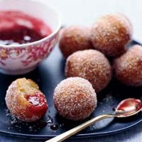 Donut Holes with Raspberry Jam