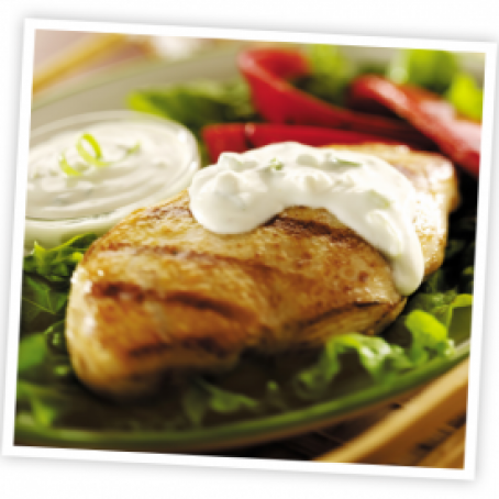 Grilled Chicken with Amish Blue Cheese Sauce