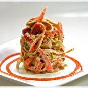 Raw Tomato and Macadaman Mozzeralle Linguine