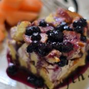 Overnight Blueberry Stuffed French Toast with Blueberry-Lemon Sauce
