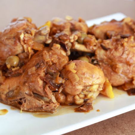 CHICKEN - Moroccan Chicken with Lemon, Olives & Prunes