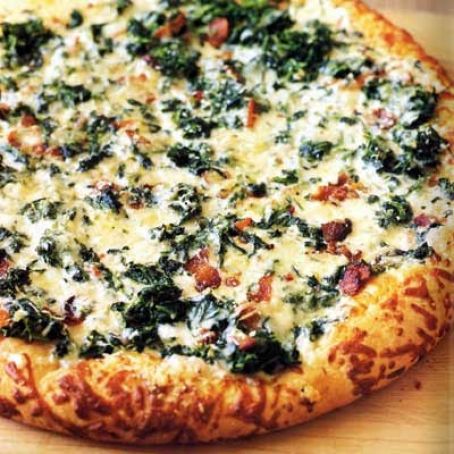 Spinach and Pepper Jack Pizza