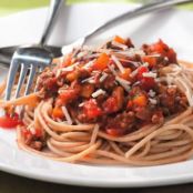 Spaghetti with Quick Meat Sauce