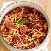 Spanish-Style Noodles with Chicken and Sausage