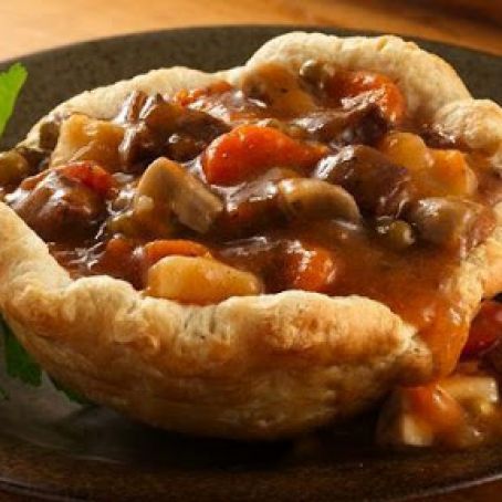 Beef Stew in Biscuit Cups