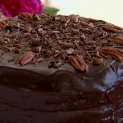 German Chocolate Cake with Coconut-Pecan Filling*