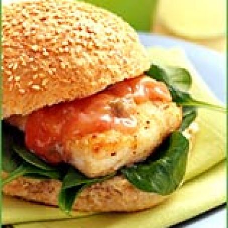 Baked Fish Sandwich with Spiced Mayonnaise