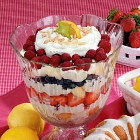 Three-Berry Lemon Trifle