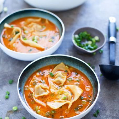 Coconut Curry Wonton Soup