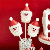 Marshmallow Santa Pops