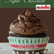 Triple Chocolate Nutella Cupcakes