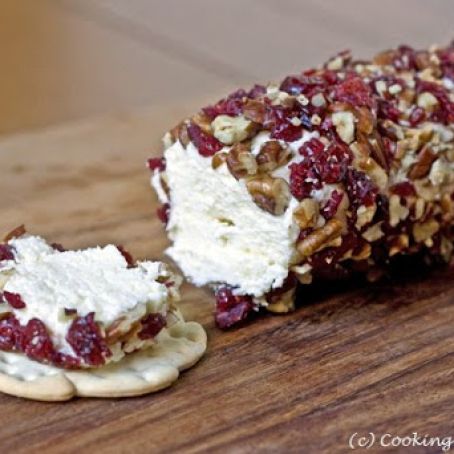 Cheese Log with Cranberries & Pecans