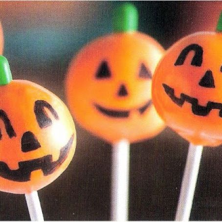 Jack-O'-Lantern Cake Pops