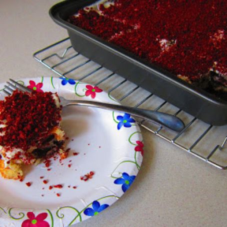 White Chocolate Red Velvet Oreo Blondies
