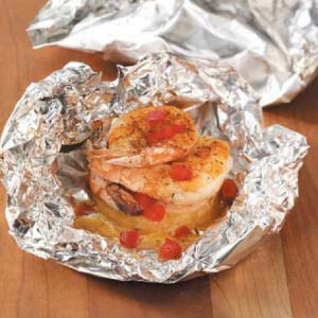 Pineapple shrimp packets