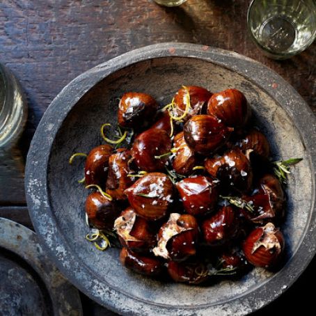 Lemon-Rosemary Roasted Chestnuts