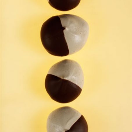 Chocolate-Dipped Espresso Meringues