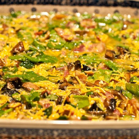 BREAKFAST - Bacon, Portabello and Spinach Breakfast Casserole