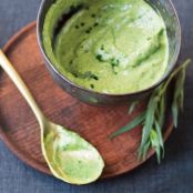 Spring Salad Dressed with Avocado Aïoli