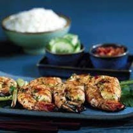 Thai Shrimp on Lemongrass Stalks