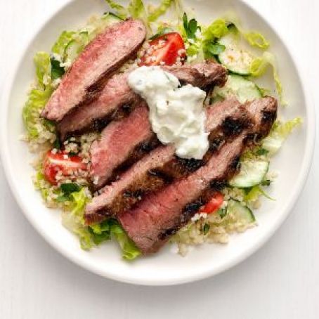 Steak Salad with Tzatziki