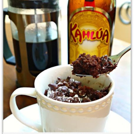 Coffee & Kahlua Crazy Cake in a Mug