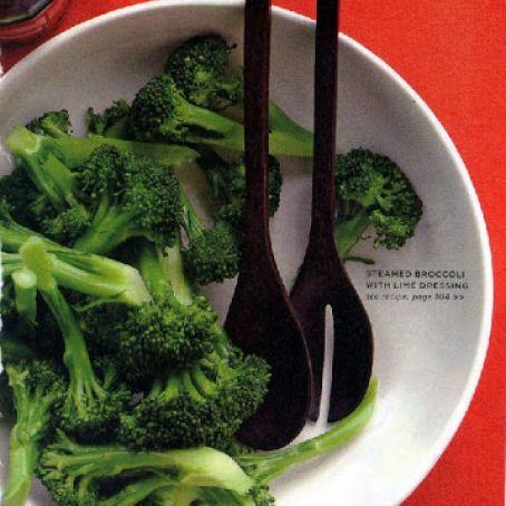 Steamed Broccoli with lime dressing