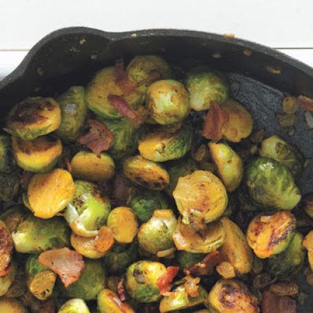 Brussels Sprouts w/Bacon and Raisins