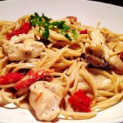 Chicken Fettuccine Alfredo with Sun-Dried Tomatoes