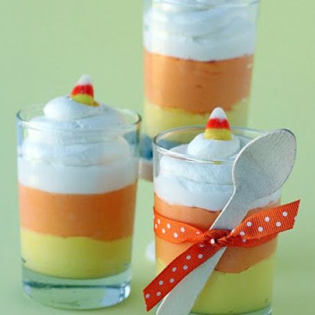 Candy Corn Cheesecake Mousse