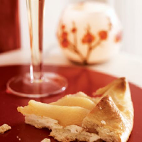 Ricotta and Prosecco Poached Pear Crostatas
