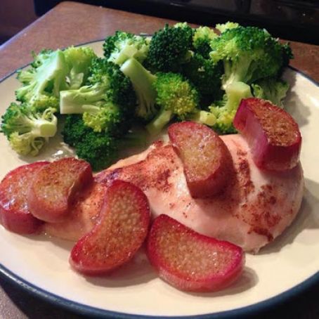 Baked Chicken & Rhubarb